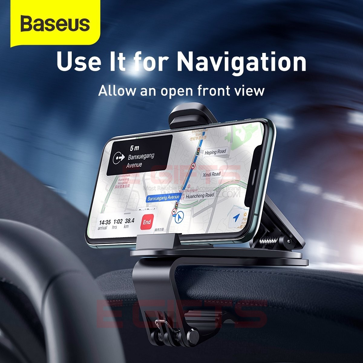Baseus Big Mouth pro phone GPS Car Holder - Image 5