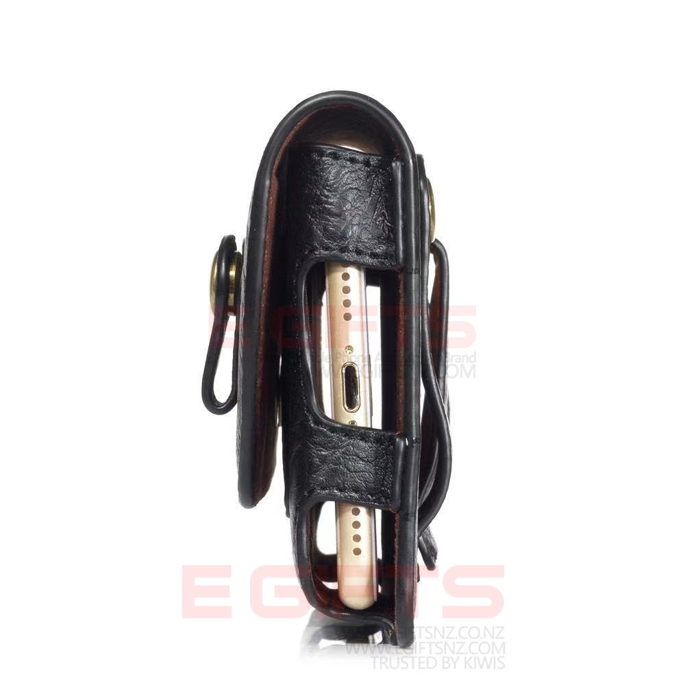 Belt PU Leather Horizontal Waist Pouch 4.7" - Image 4