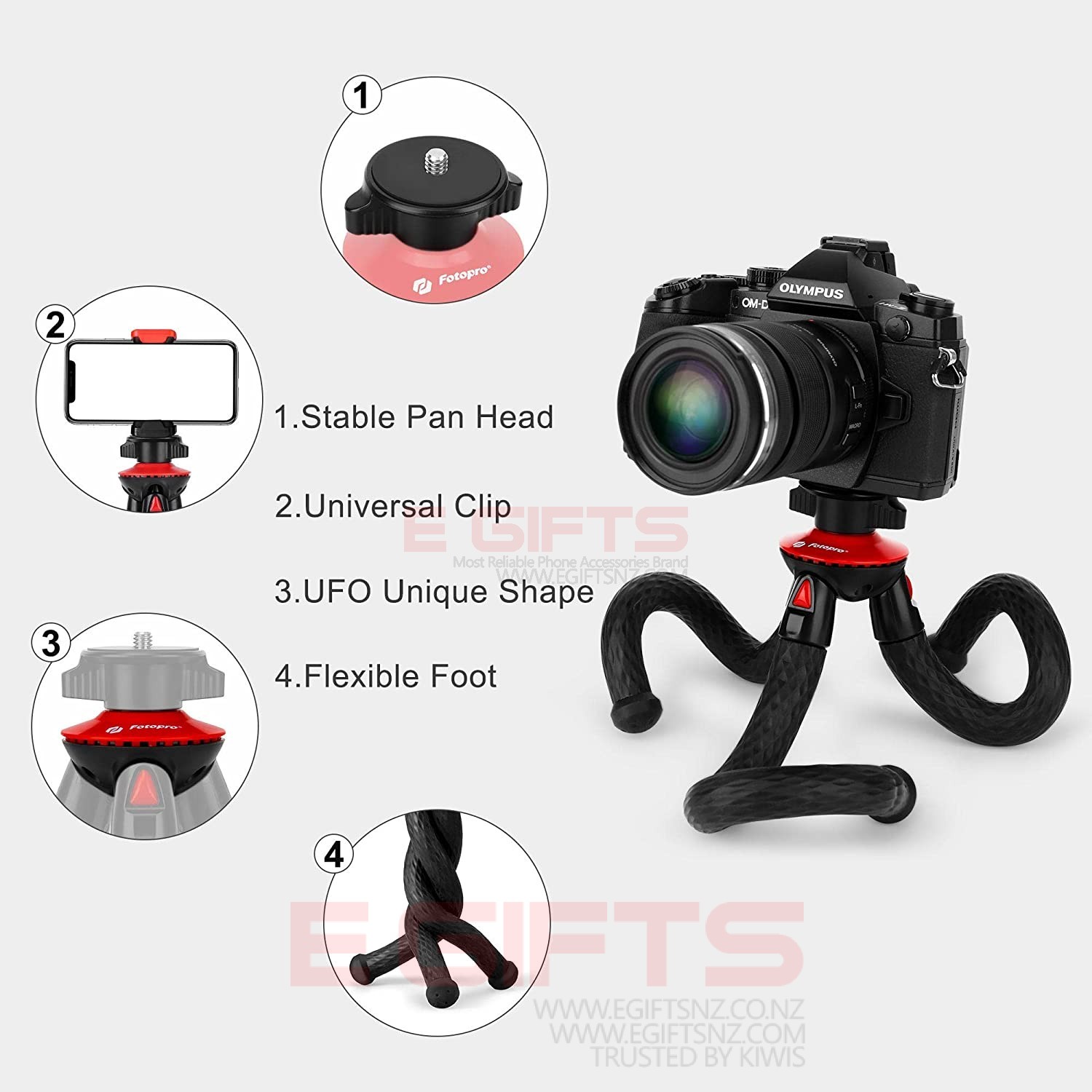Fotopro RM100+ PRO octopus Camera Tripod Stand - Image 3