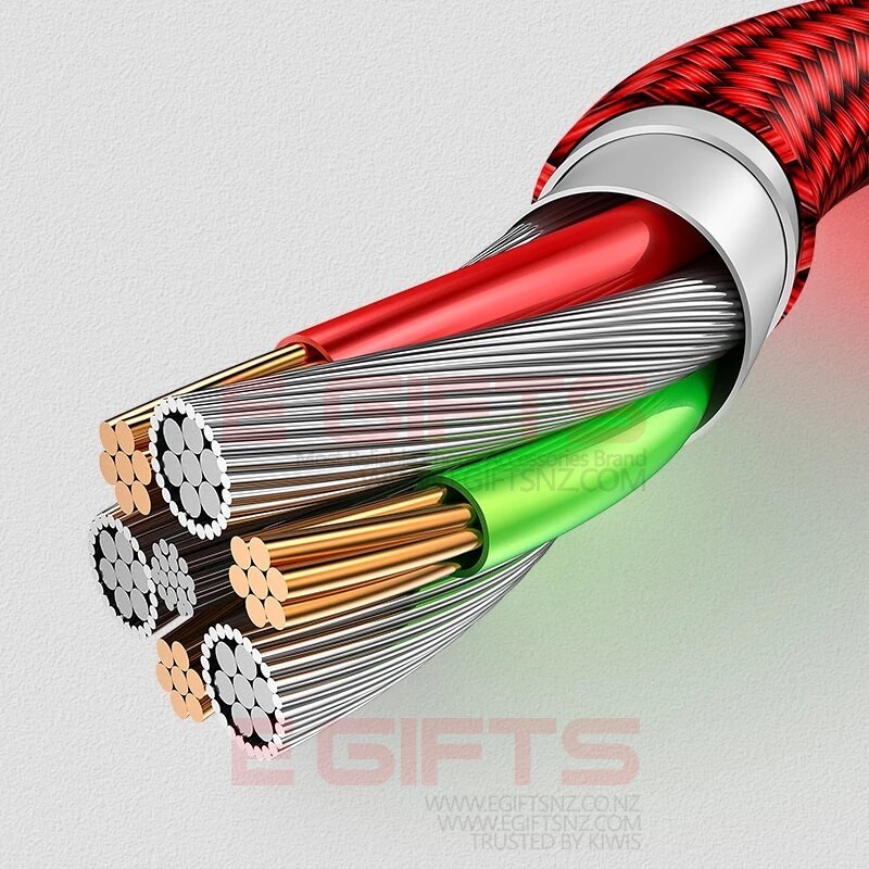 USAMS Magnetic 3 in 1 Charging Braided Cable - Image 3