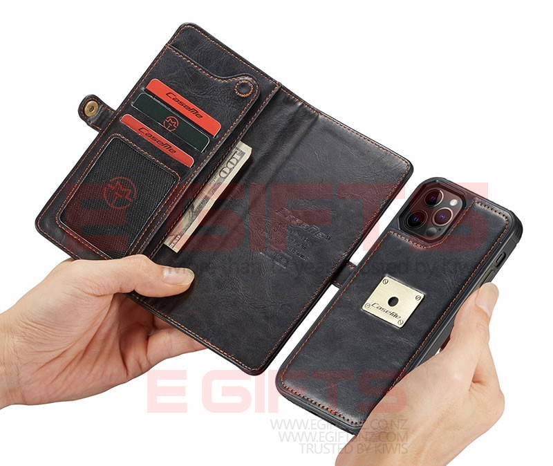 iPhone 12 Pro Max Caseme Qin Magnetic Detachable 2 in 1 Wallet Case - Image 13