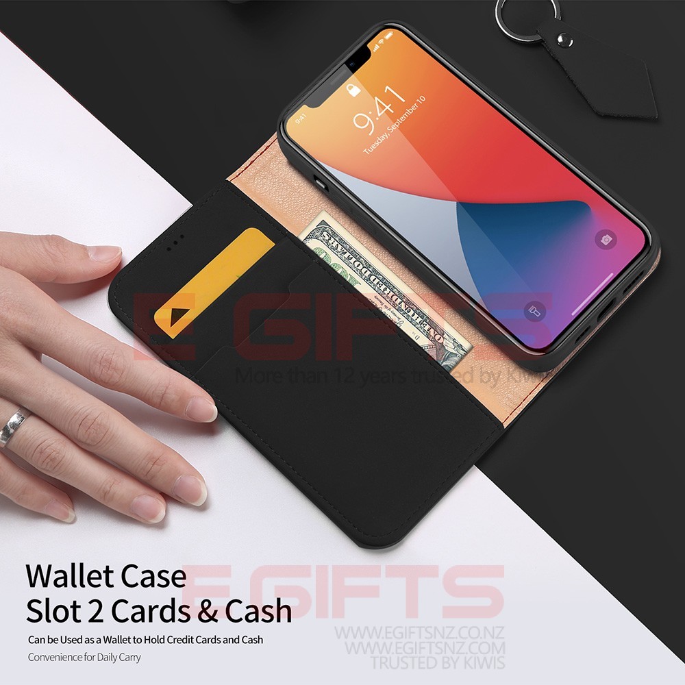 iPhone 12 Pro Max DUX Genuine Leather Wallet Case - Image 7