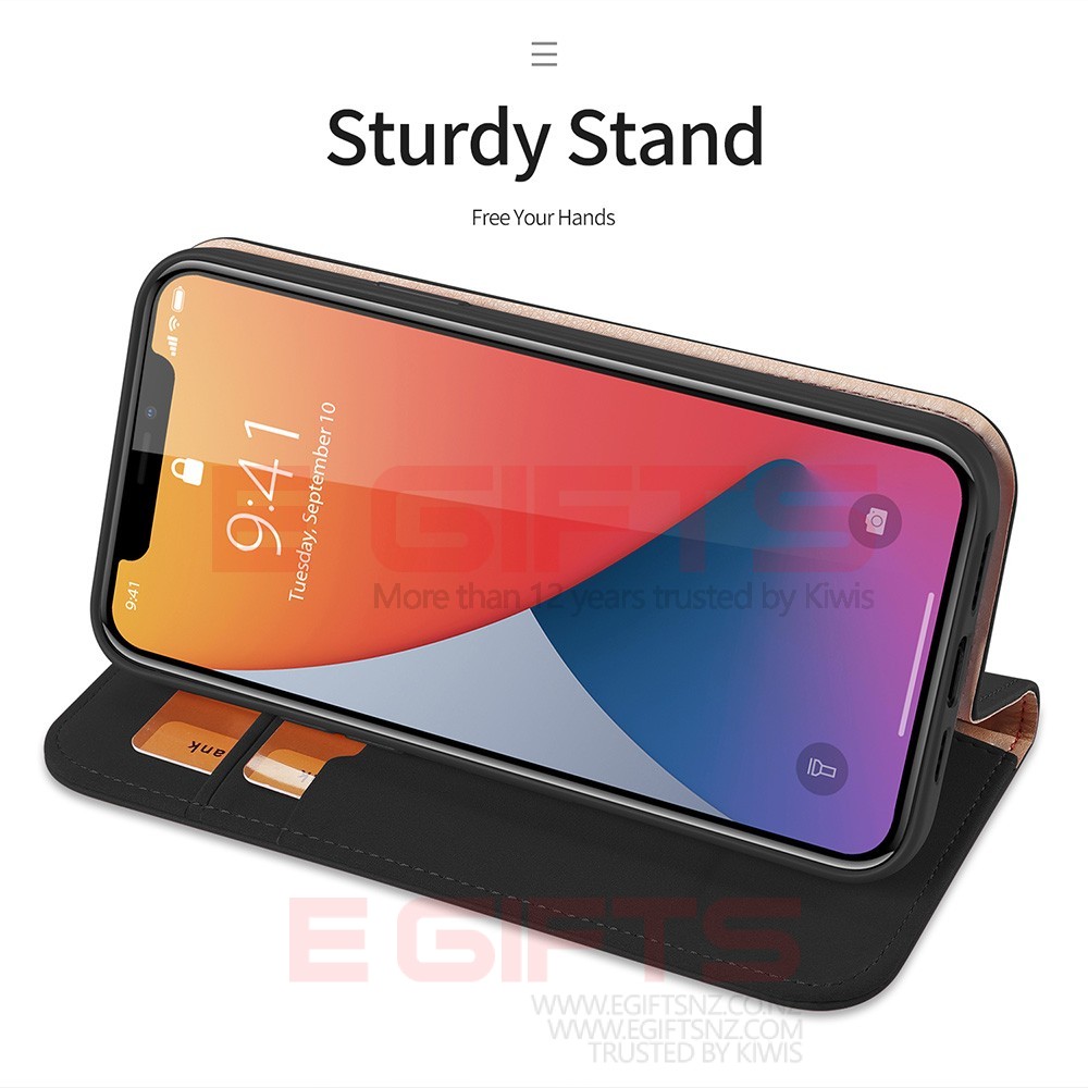 iPhone 12 Pro Max DUX Genuine Leather Wallet Case - Image 6