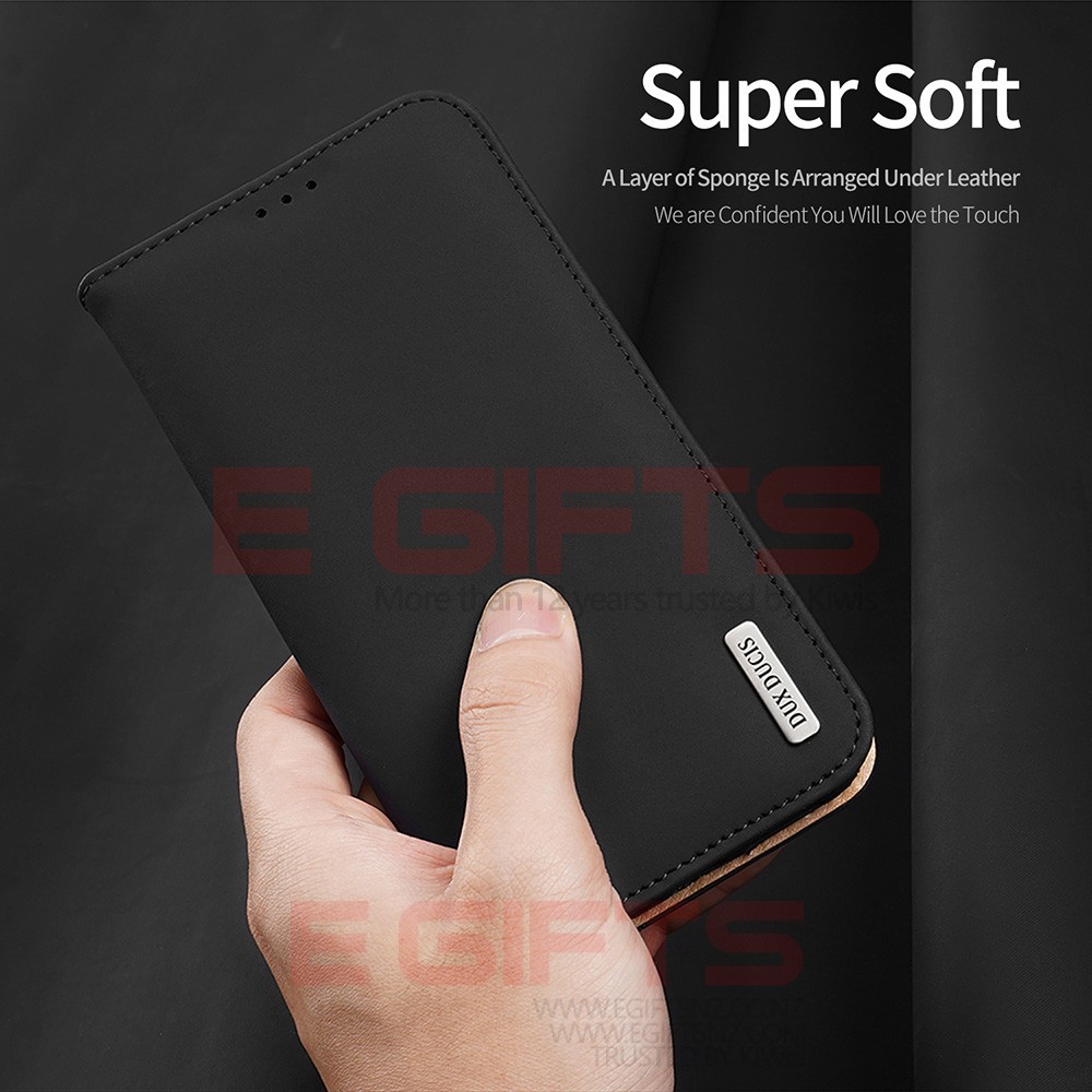 iPhone 12 Mini DUX Wish Genuine Leather Wallet Case - Image 3