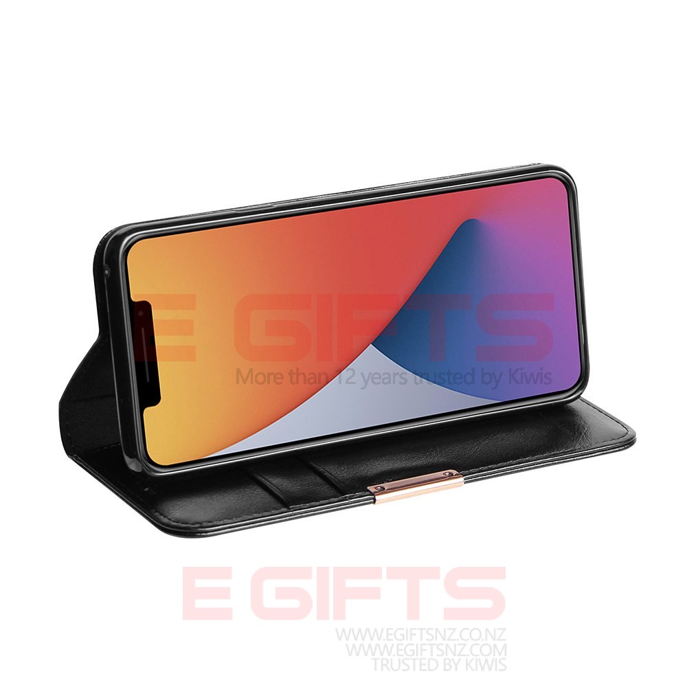 iPhone 12 Mini DZGOGO Genuine Leather Wallet Case - Image 6