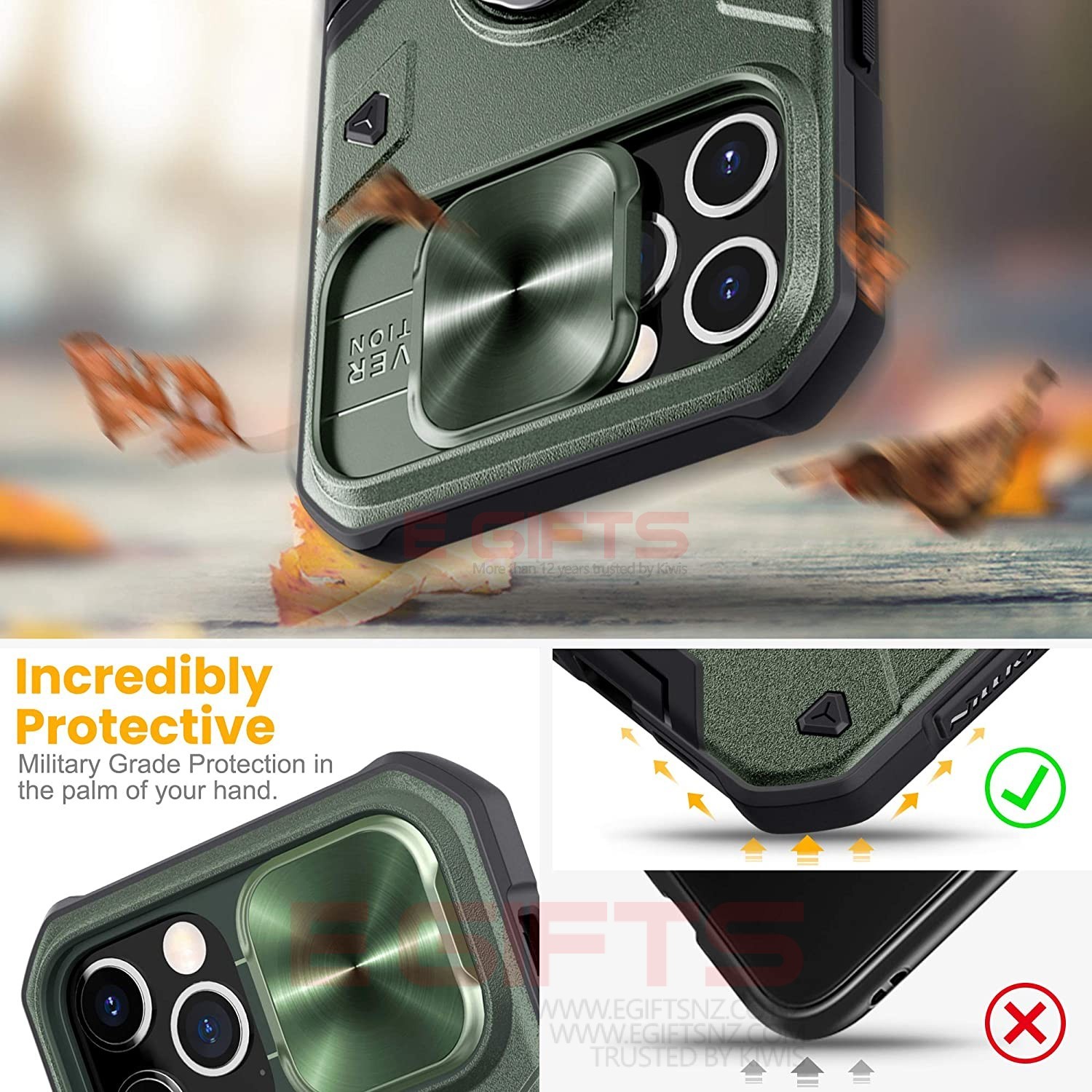 iPhone 12 Mini Nillkin Camera Shield Armor Back Case - Image 8