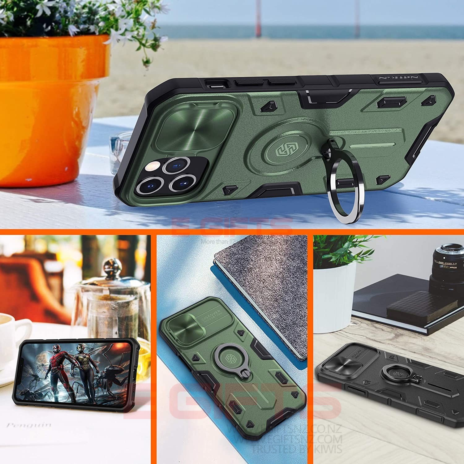 iPhone 12 Mini Nillkin Camera Shield Armor Back Case - Image 7