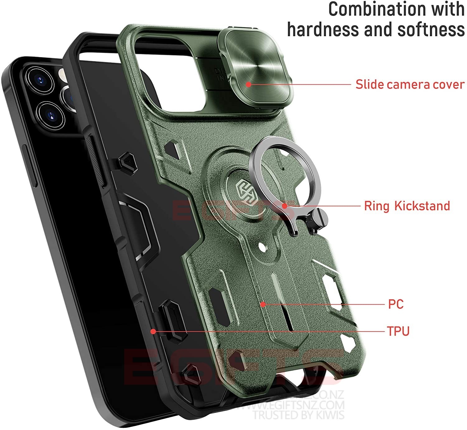 iPhone 12 Mini Nillkin Camera Shield Armor Back Case - Image 6