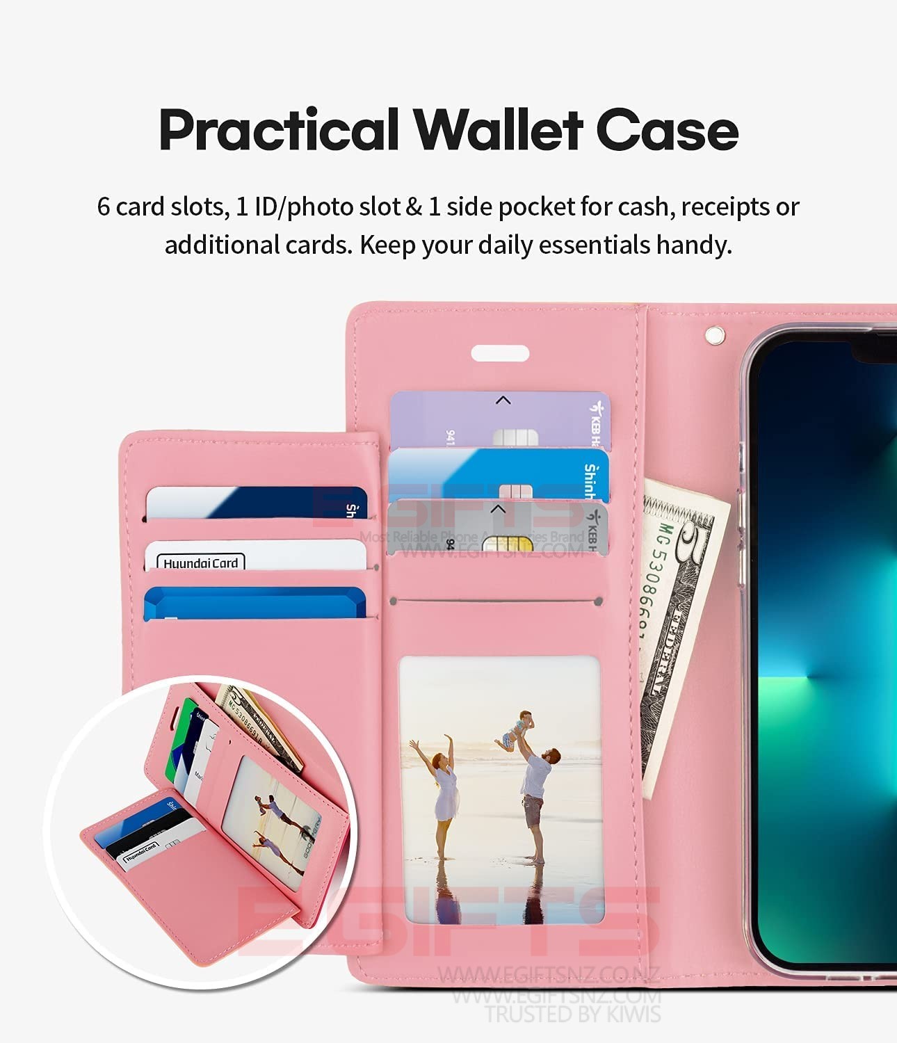 iPhone 13 Mercury Rich Diary Wallet Case - Image 7