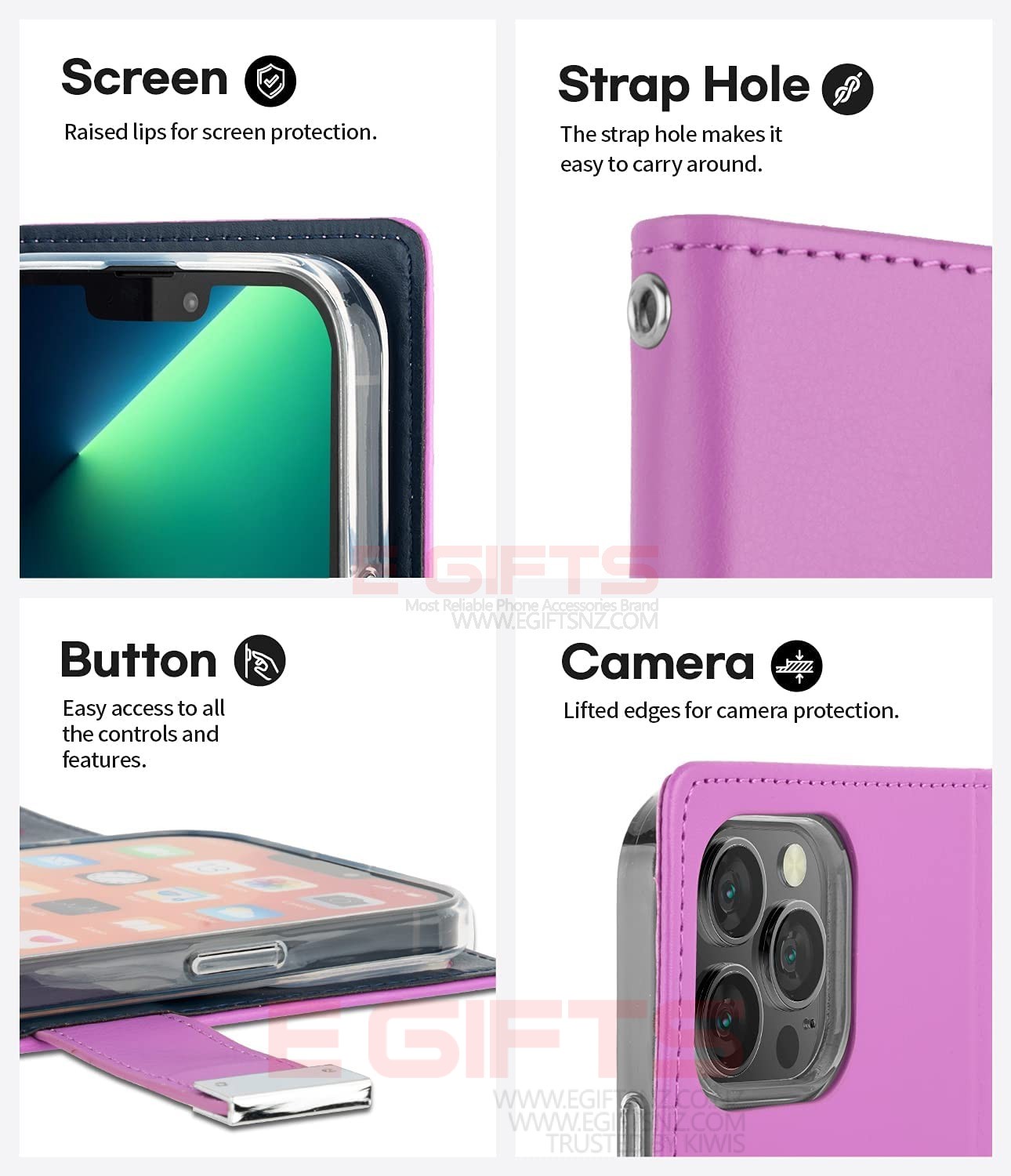 iPhone 13 Mercury Rich Diary Wallet Case - Image 8