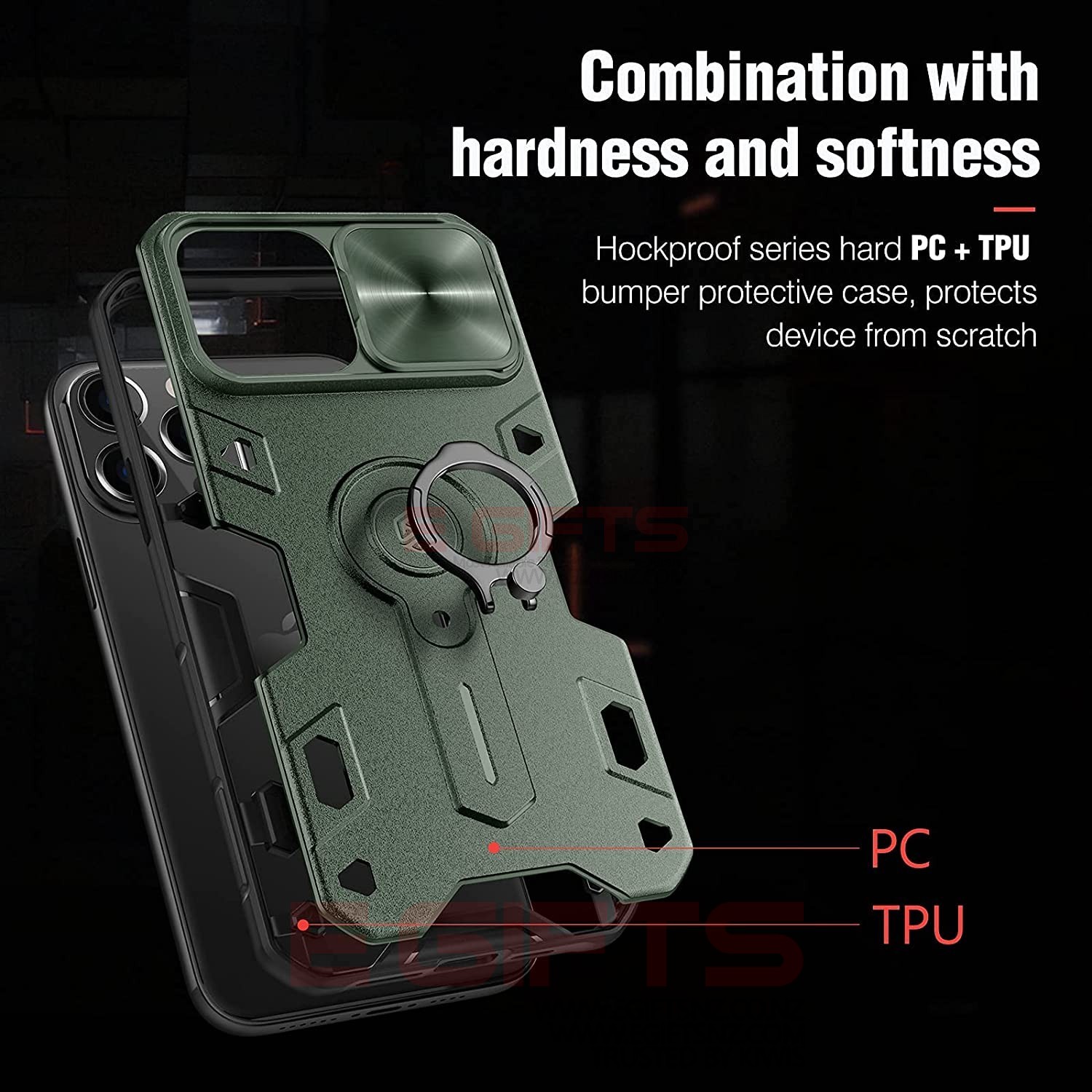 Nillkin iphone 15 pro camera shield armor case - Image 2