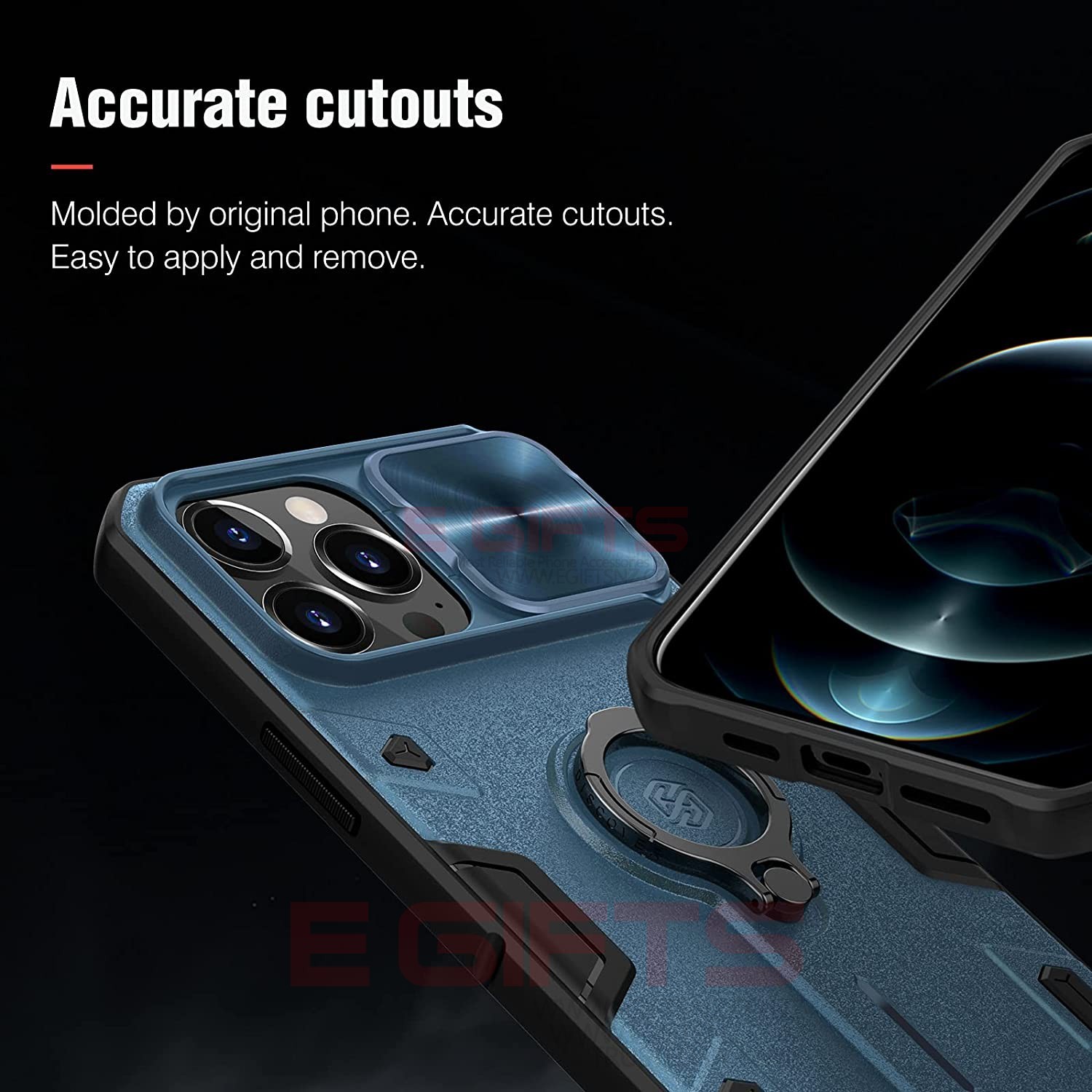 Nillkin iphone 13 pro camera shield armor case - Image 9