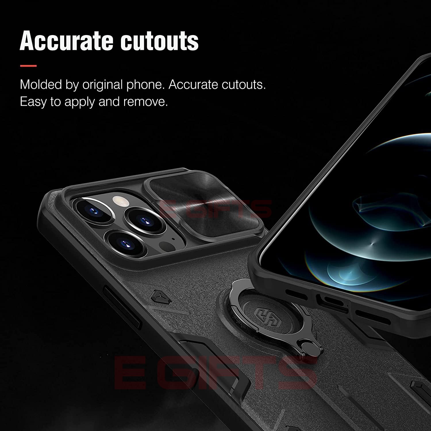 Nillkin iphone 13 pro camera shield armor case - Image 7