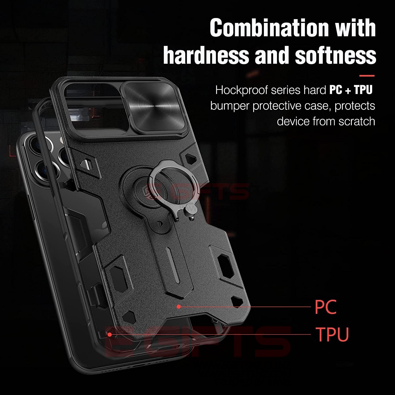 Nillkin iphone 15 pro camera shield armor case - Image 5
