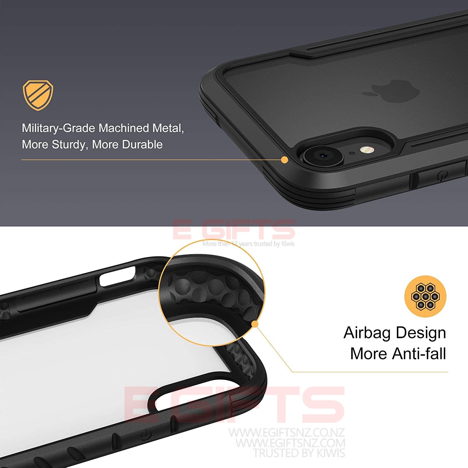 iPhone XR Metal Frame Clear Back Cover - Image 5