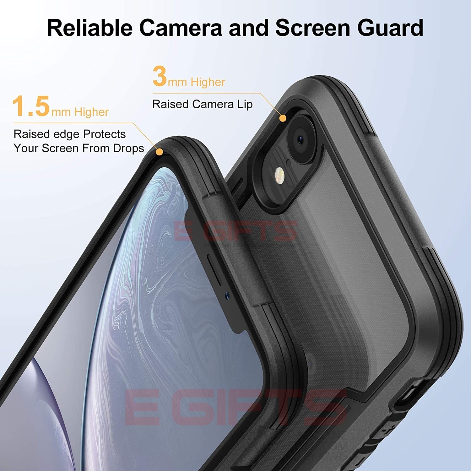 iPhone XR Metal Frame Clear Back Cover - Image 4