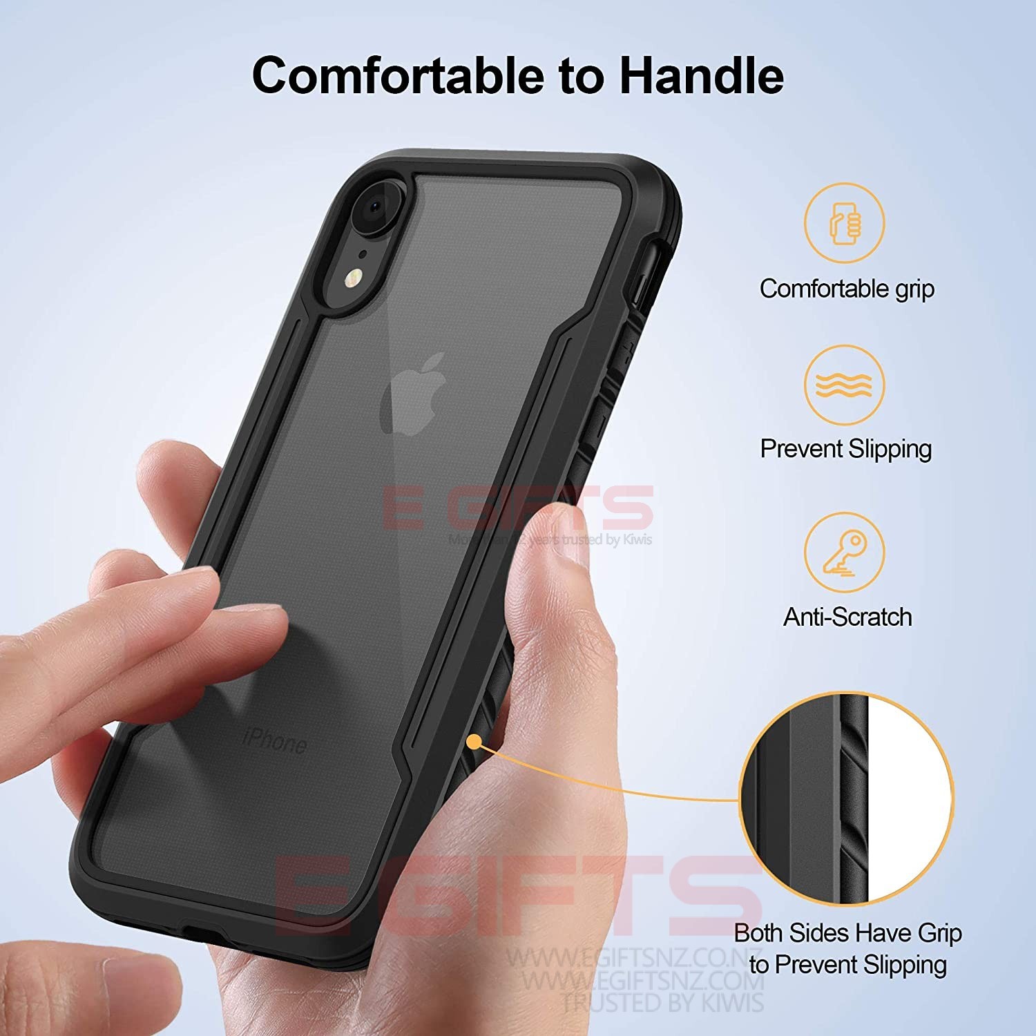 iPhone XR Metal Frame Clear Back Cover - Image 3