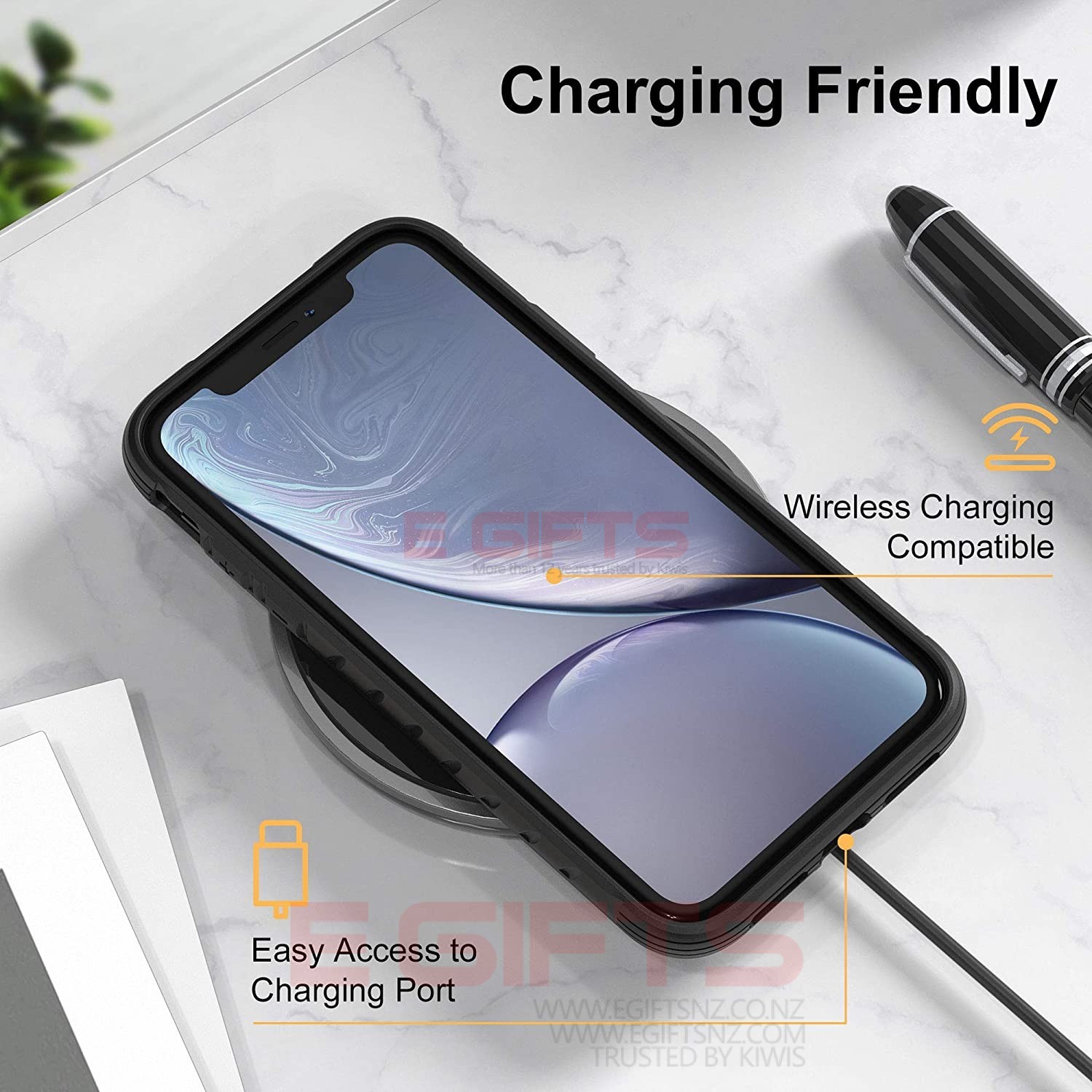 iPhone XR Metal Frame Clear Back Cover - Image 2