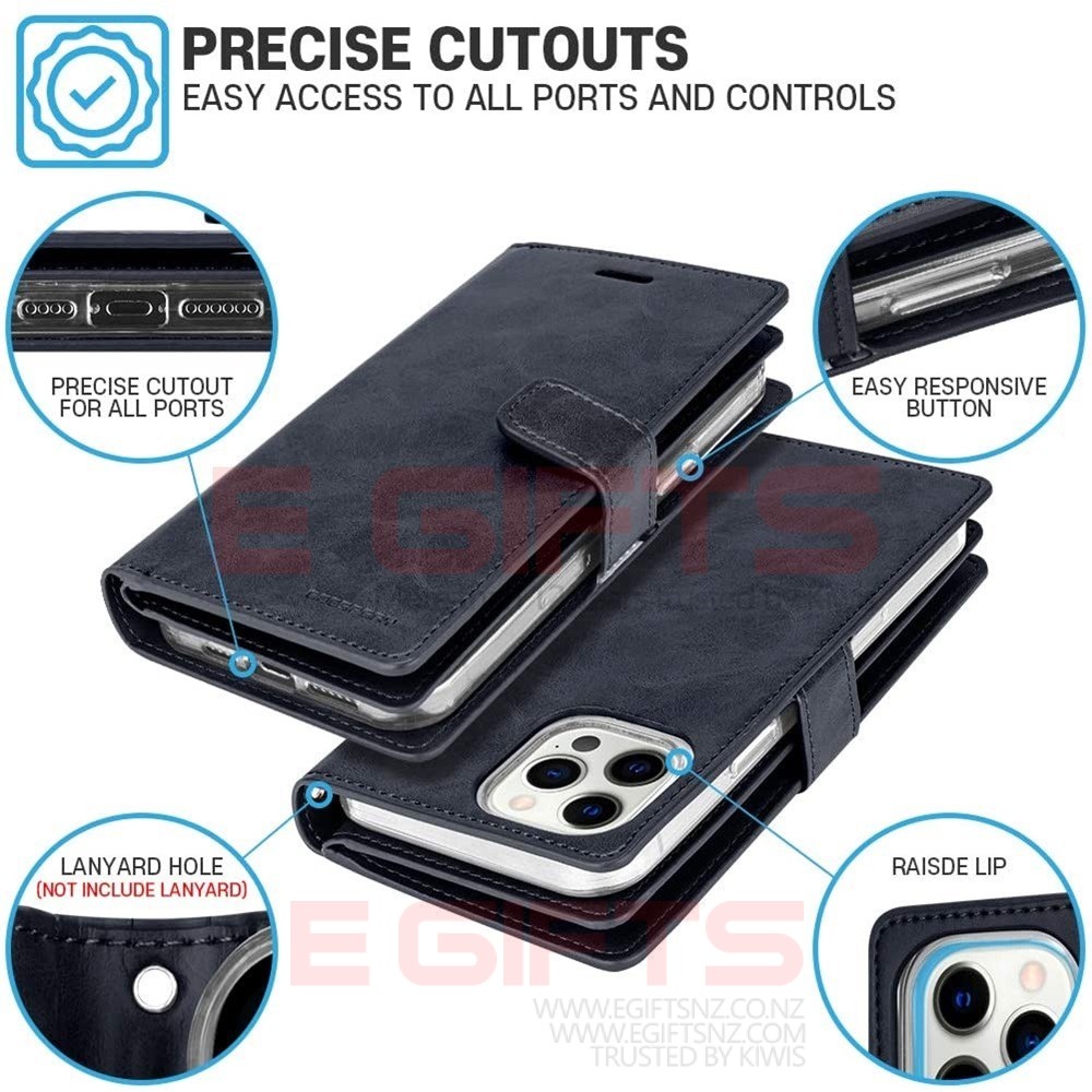 iPhone 12/12 Pro Mercury Goospery Mansoor Diary Wallet Case - Image 4