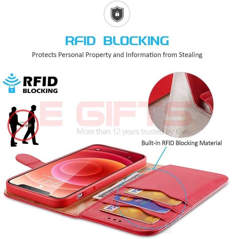 iPhone 12 Pro Max DUX Hivo Genuine Leather Wallet Case - Image 13