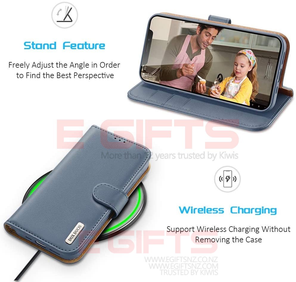 iPhone 12 Pro Max DUX Hivo Genuine Leather Wallet Case - Image 10