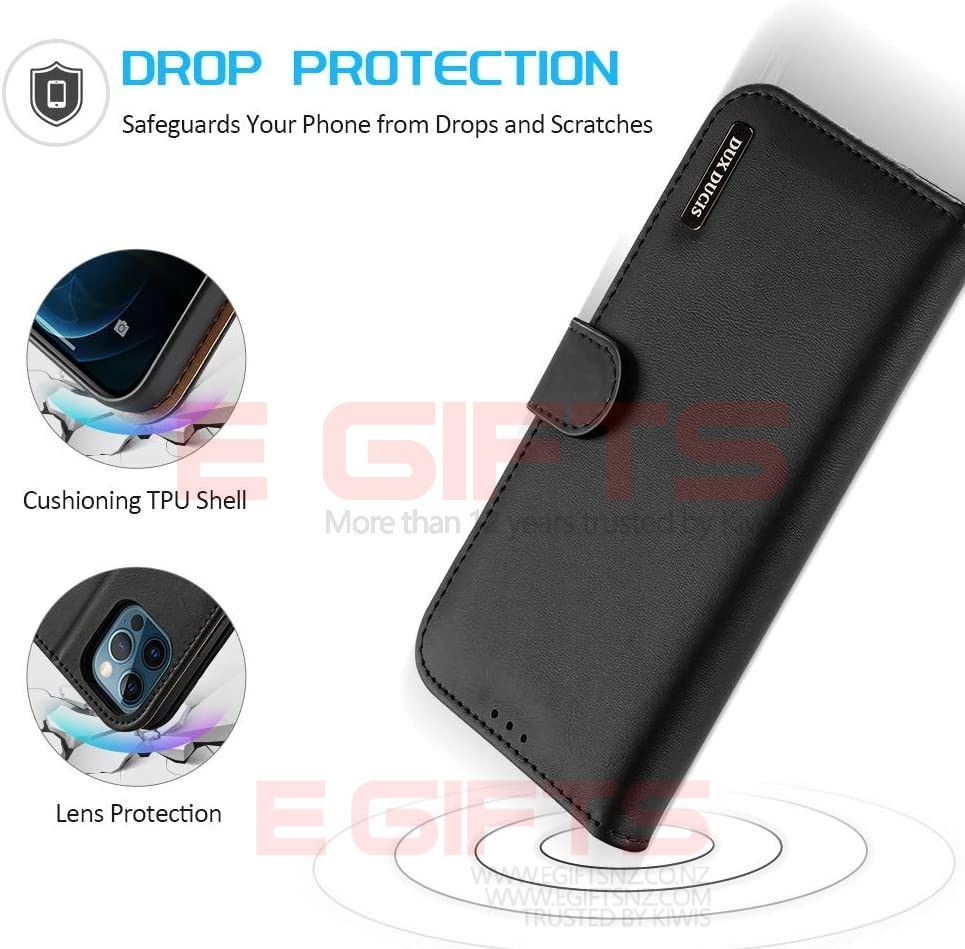 iPhone 12 Pro Max DUX Hivo Genuine Leather Wallet Case - Image 9