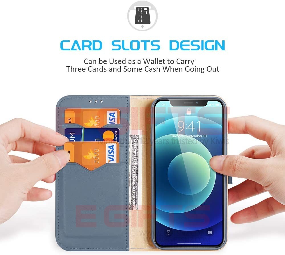 iPhone 12 Pro Max DUX Hivo Genuine Leather Wallet Case - Image 8