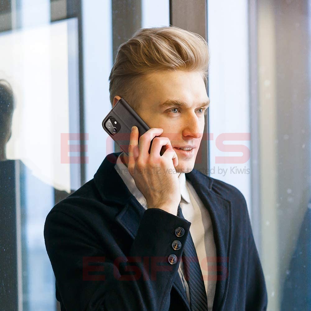 iPhone 12 Pro Max DUX Hivo Genuine Leather Wallet Case - Image 7