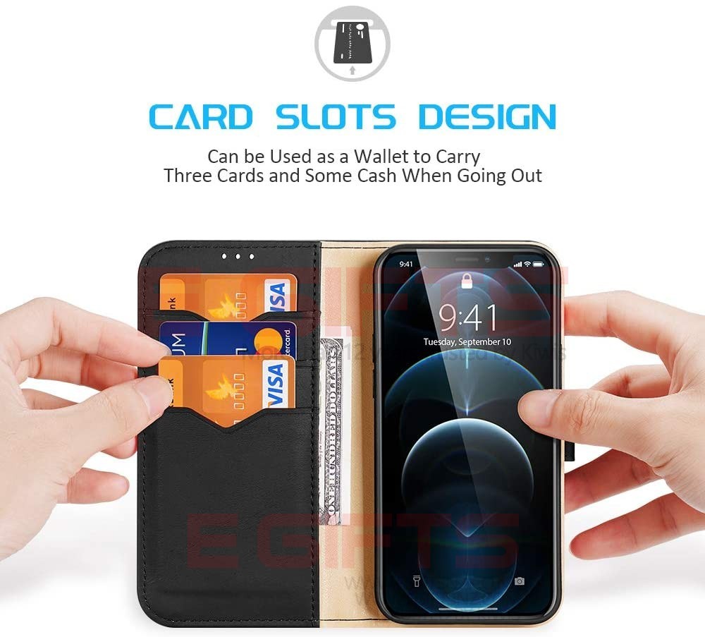 iPhone 12 Pro Max DUX Hivo Genuine Leather Wallet Case - Image 6