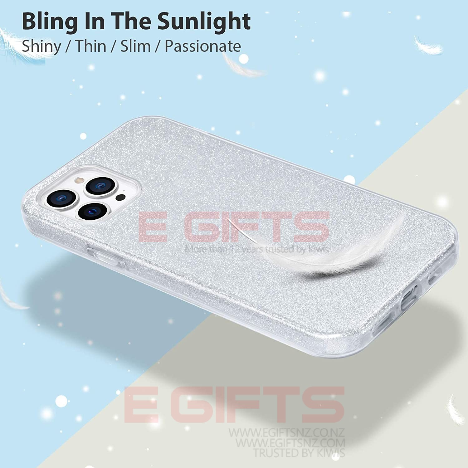 iPhone 12 Pro Max Slim Bling Back Cover - Image 20