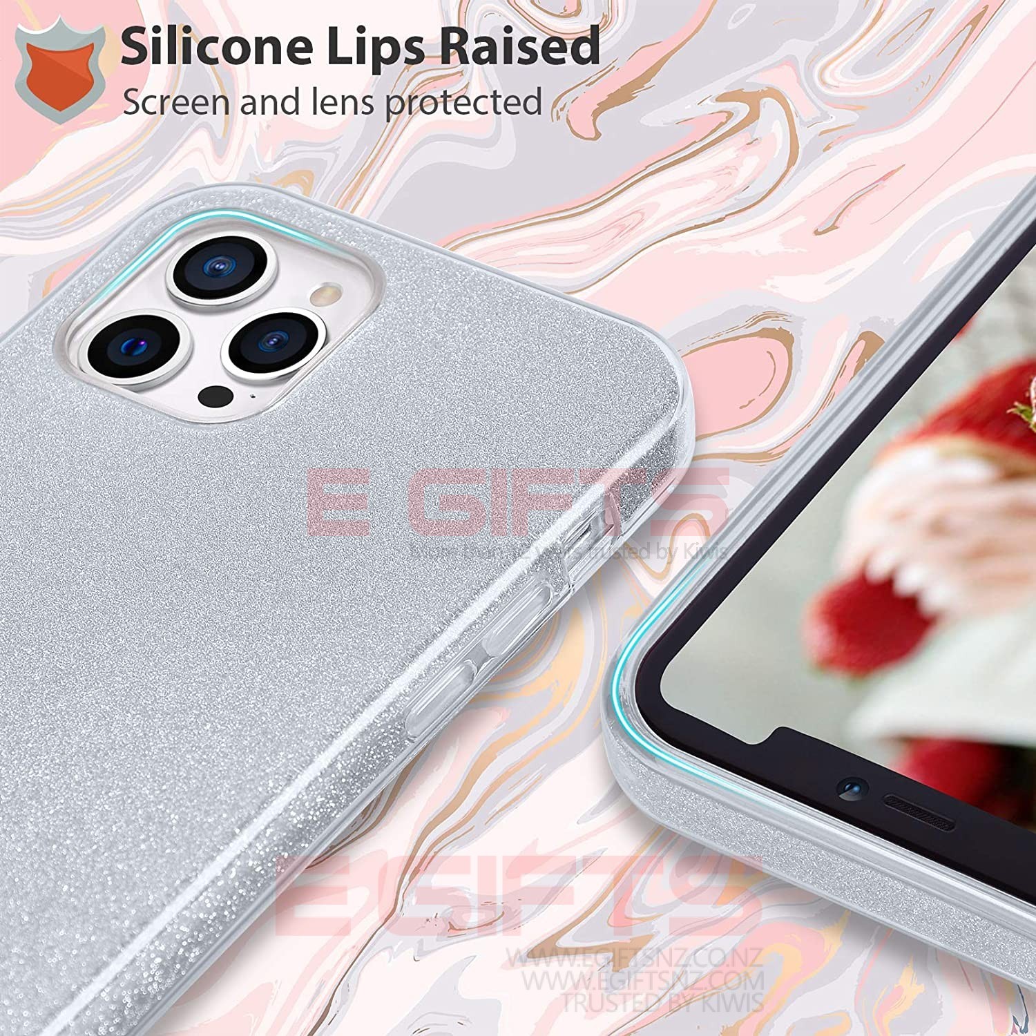 iPhone 12 Pro Max Slim Bling Back Cover - Image 9