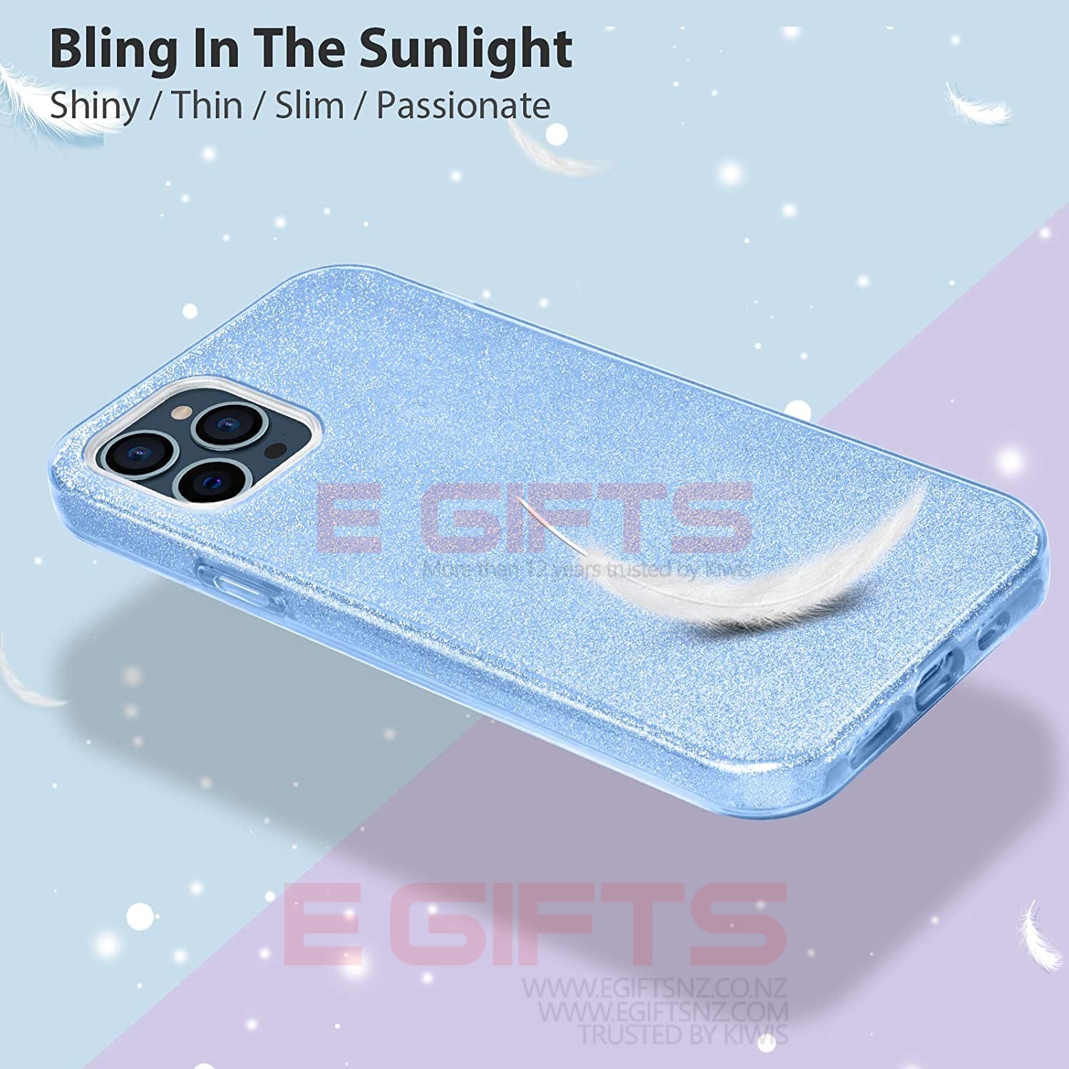 iPhone 12 Pro Max Slim Bling Back Cover - Image 8