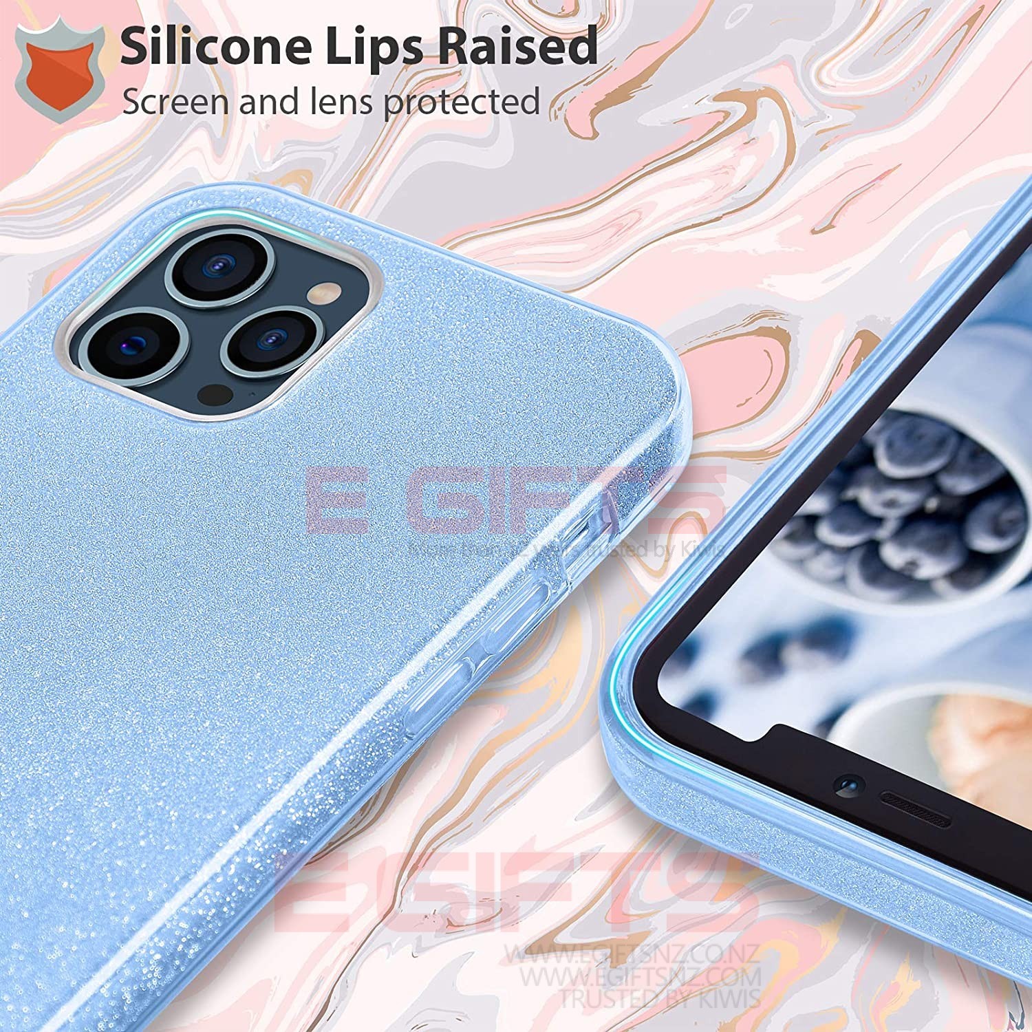 iPhone 12 Pro Max Slim Bling Back Cover - Image 6