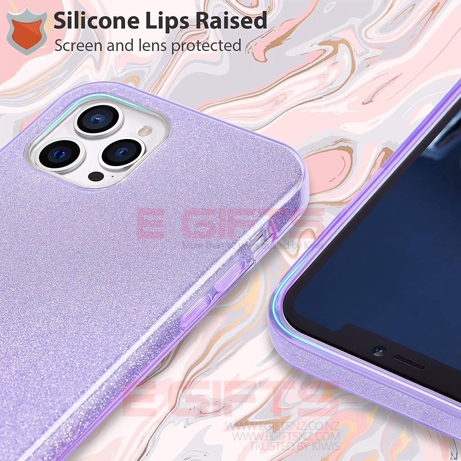 iPhone 12 Pro Max Slim Bling Back Cover - Image 2