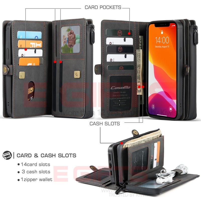 iPhone 12 Pro Max Caseme Song Detachable Wallet Case - Image 6