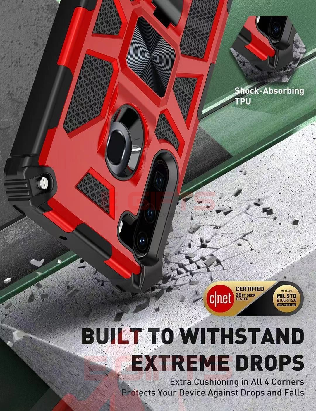 Samsung A14 5G Rugged tough shock proof stand 2 layers back Cover - Image 3