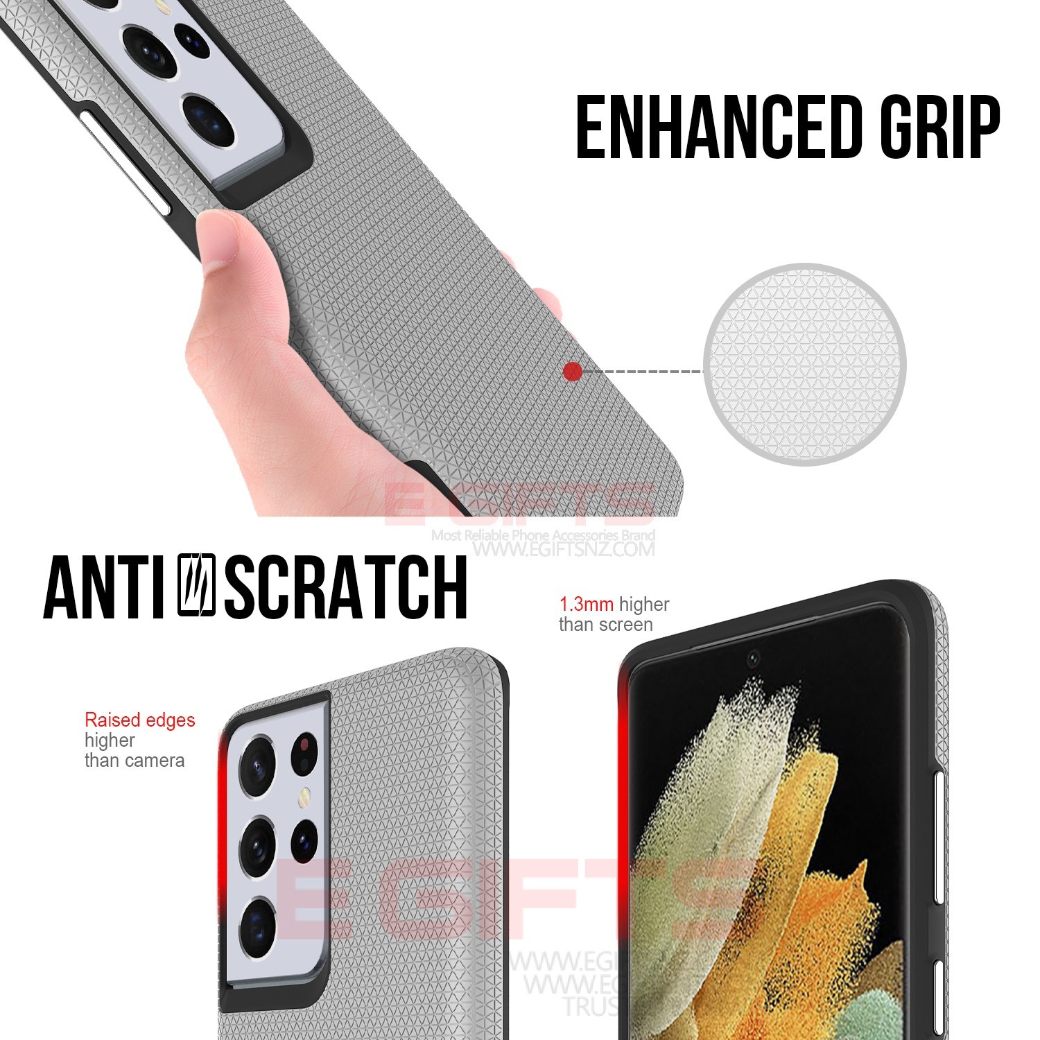 SAMSUNG S21 Ultra Military Grade Triangle Case - Image 2