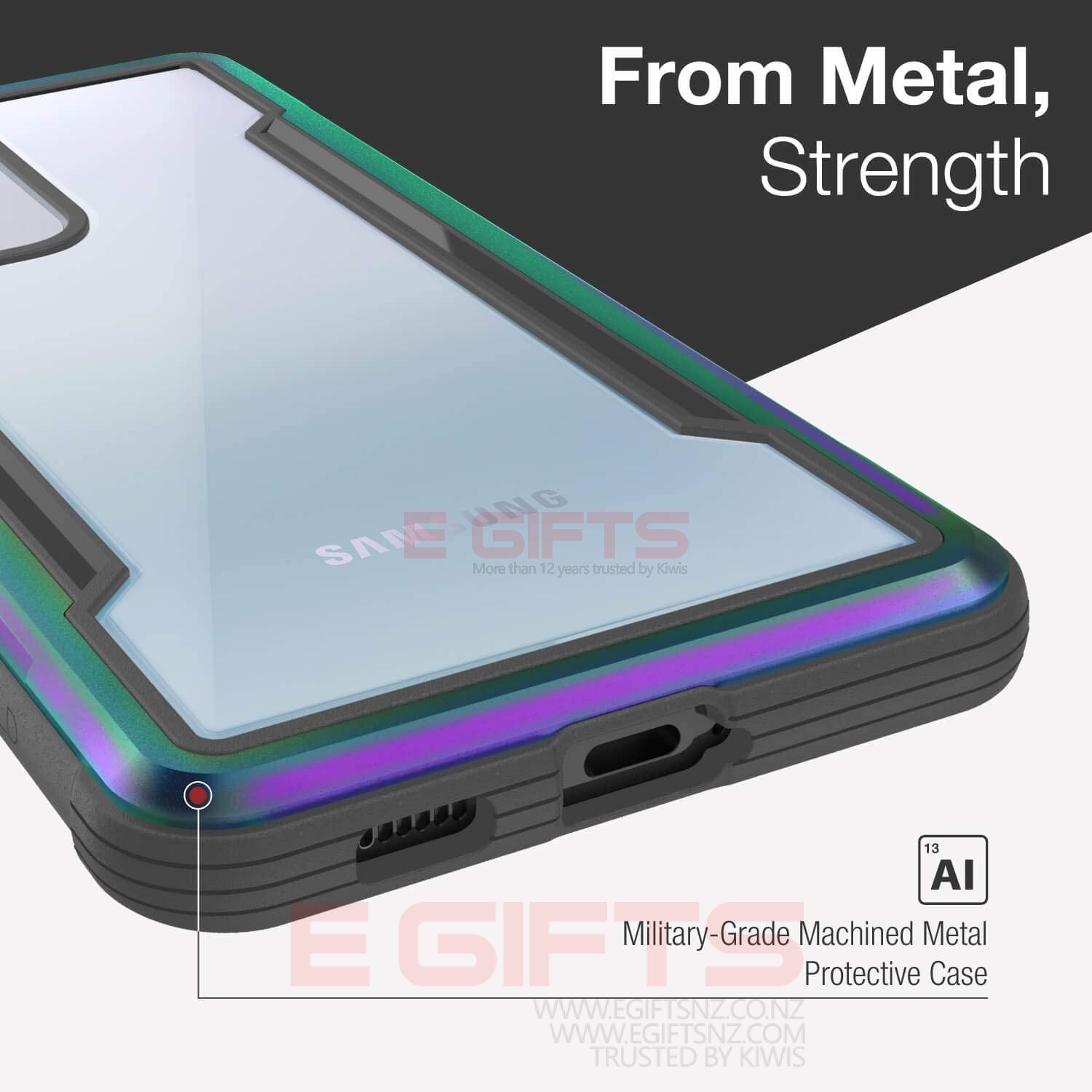 Samsung S21 Plus X-Doria Raptic Metal Alloy Clear Case - Image 5