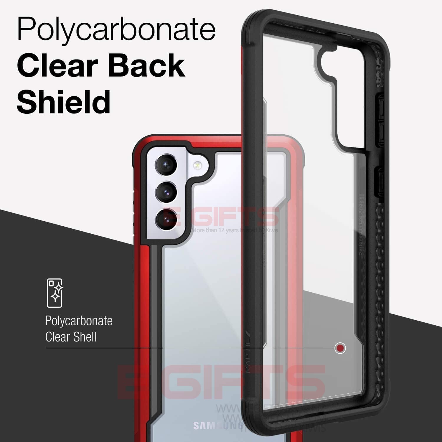 Samsung S21 Plus X-Doria Raptic Metal Alloy Clear Case - Image 4