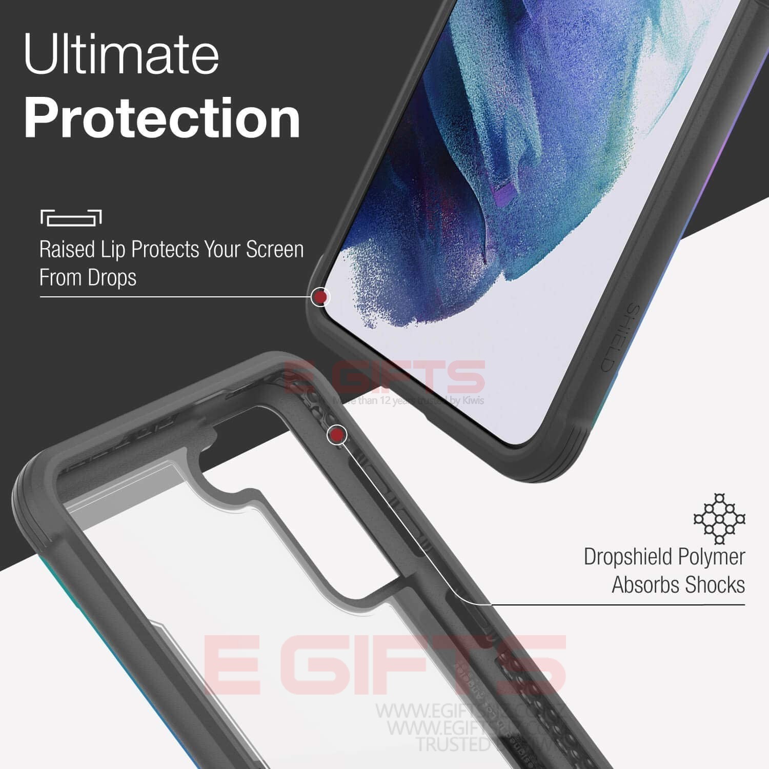 Samsung S21 Plus X-Doria Raptic Metal Alloy Clear Case - Image 3