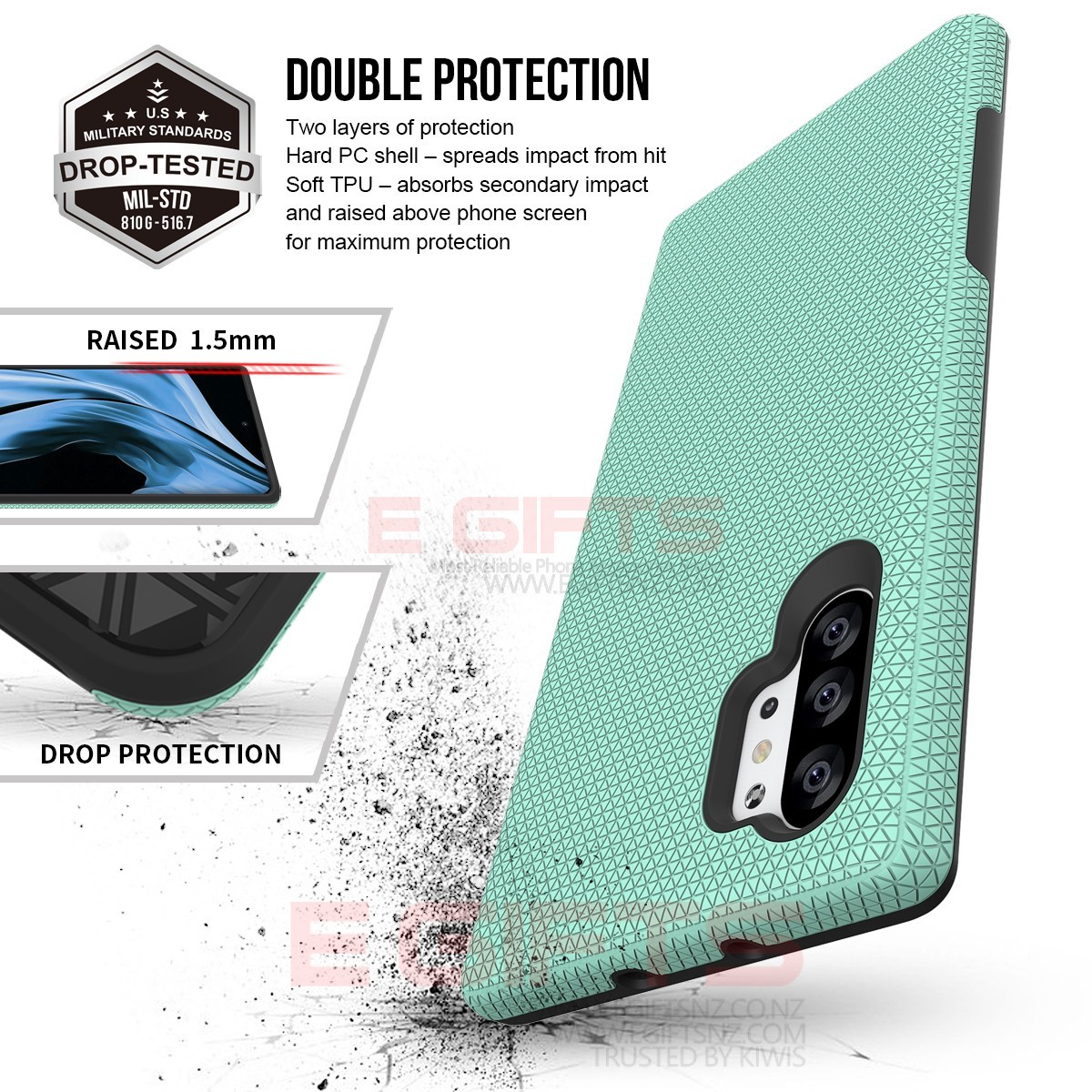 Samsung Note10 Plus Military Grade Triangle Case - Image 3