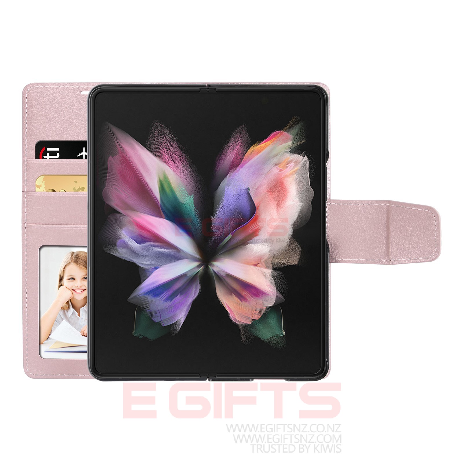 Samsung Galaxy Z Fold 2 Hanman PU Leather Flip Wallet Case - Image 2