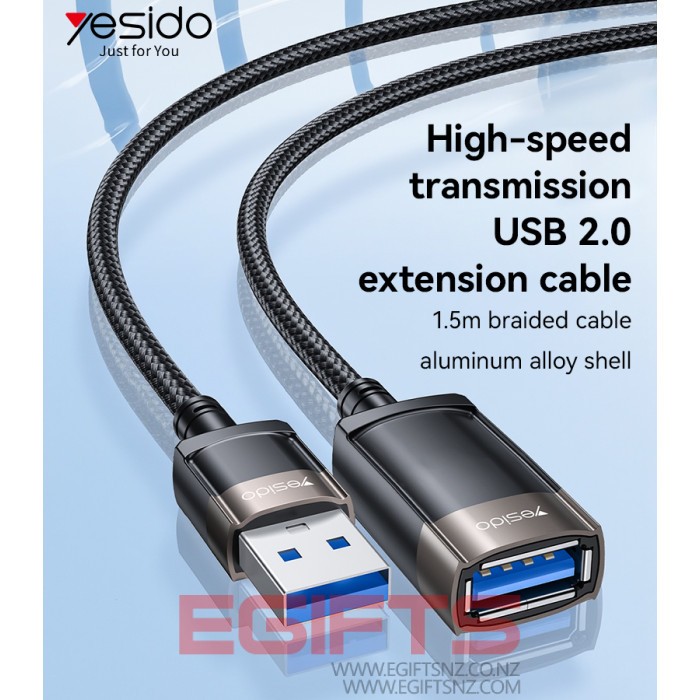 YESIDO GS26 USB 2.0 EXTENSION CABLE 1.5M - Image 2