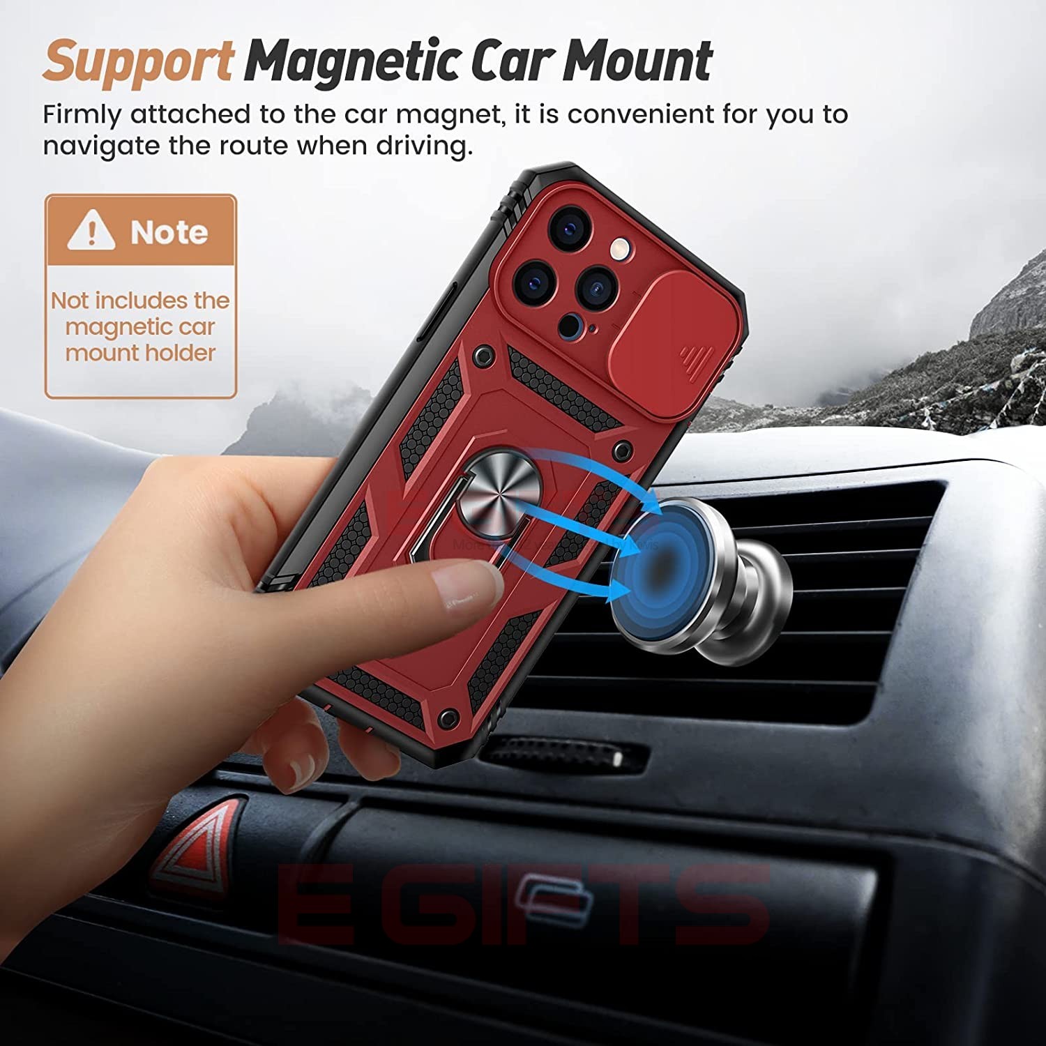 iPhone 13 Pro Camera Shield Ring Armor Case - Image 2