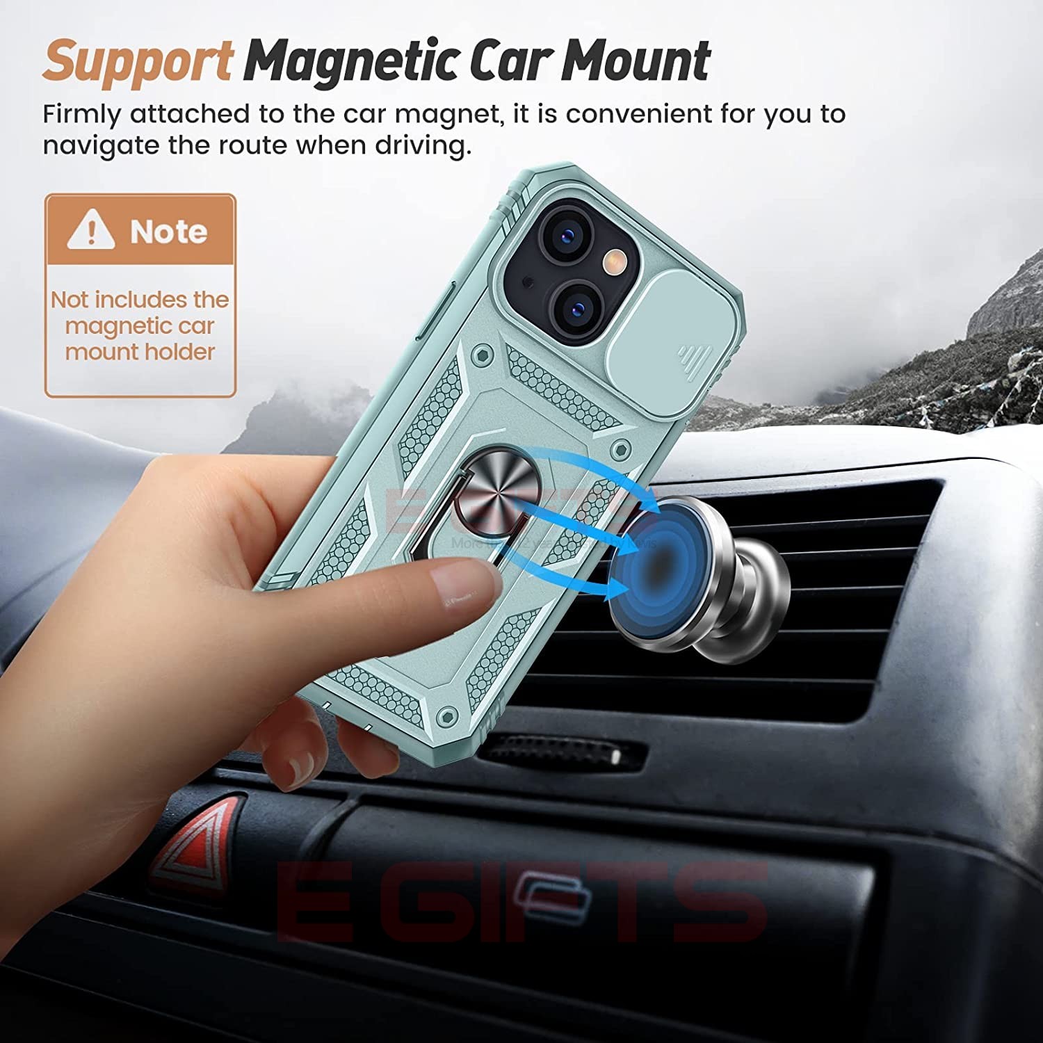 iPhone 13 Pro Max Camera Shield Ring Armor Case - Image 3