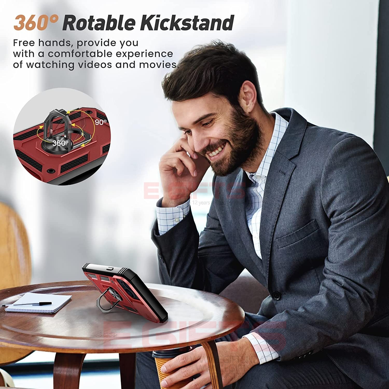 iPhone 13/14 Camera Shield Ring Armor Case - Image 2