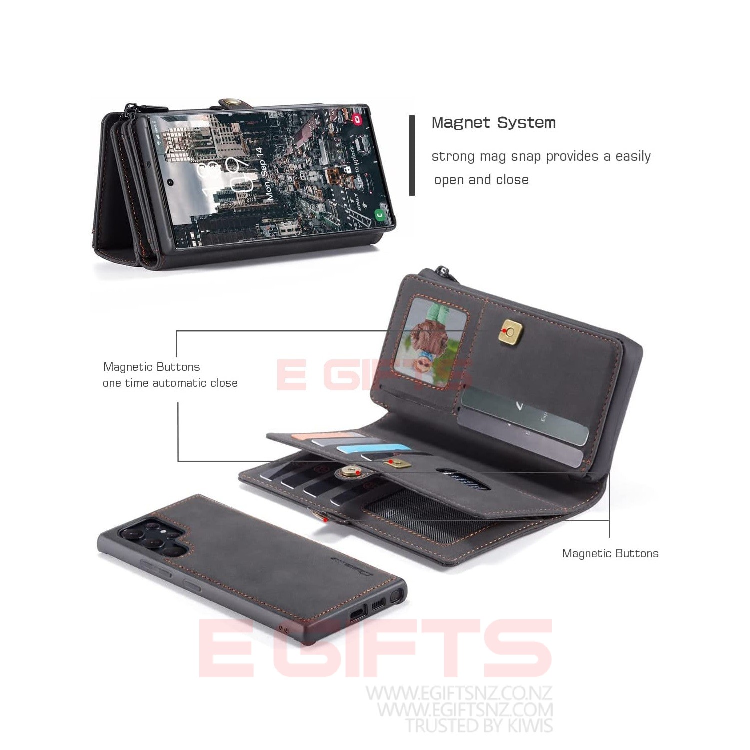 Samsung S22 Ultra CASEME Song Detachable Wallet - Image 5