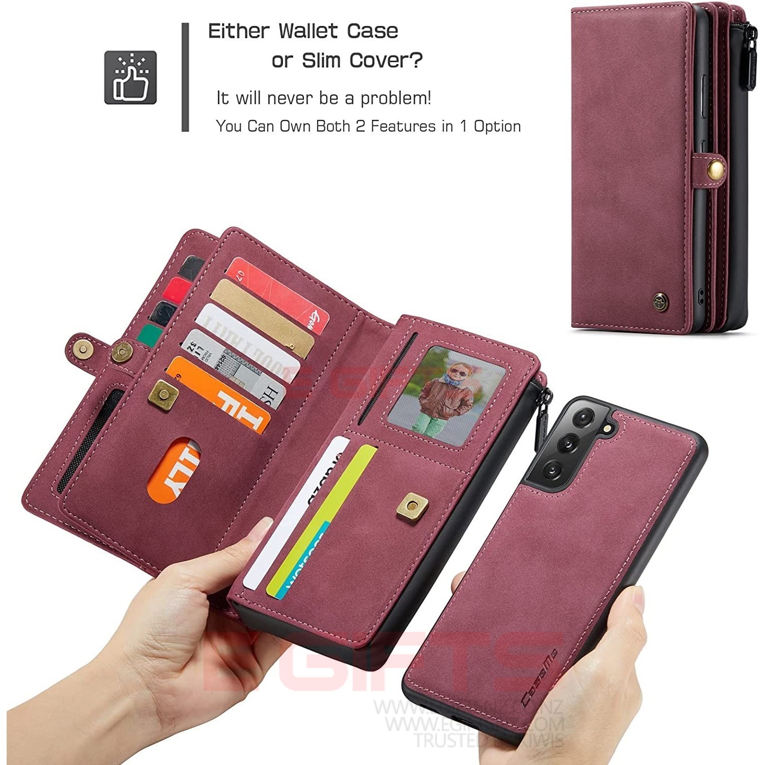 Samsung S22 Ultra CASEME Song Detachable Wallet - Image 4
