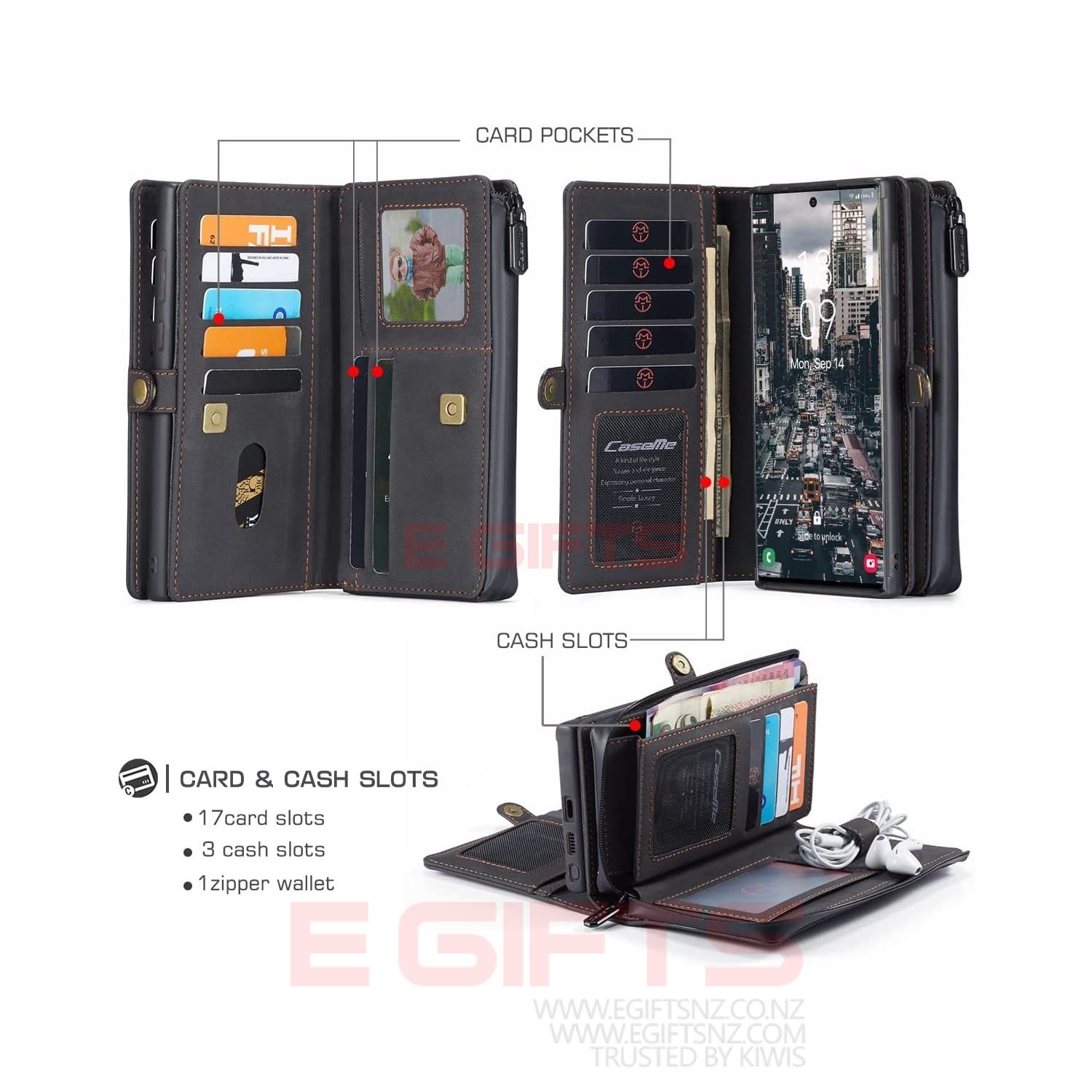 Samsung S22 Ultra CASEME Song Detachable Wallet - Image 9