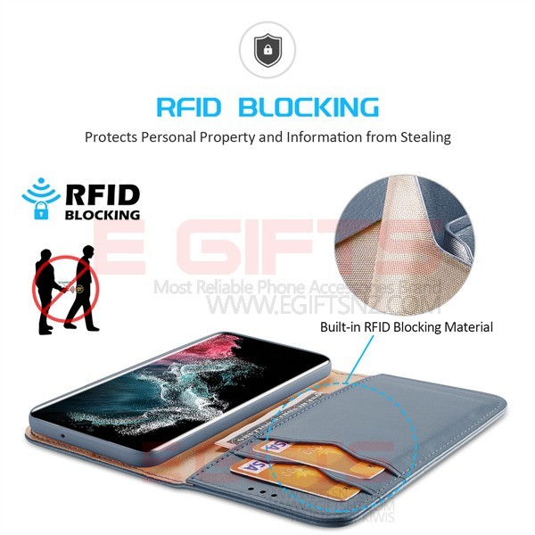 Samsung Galaxy S22 Ultra DUX Genuine Leather Wallet Case - Image 5